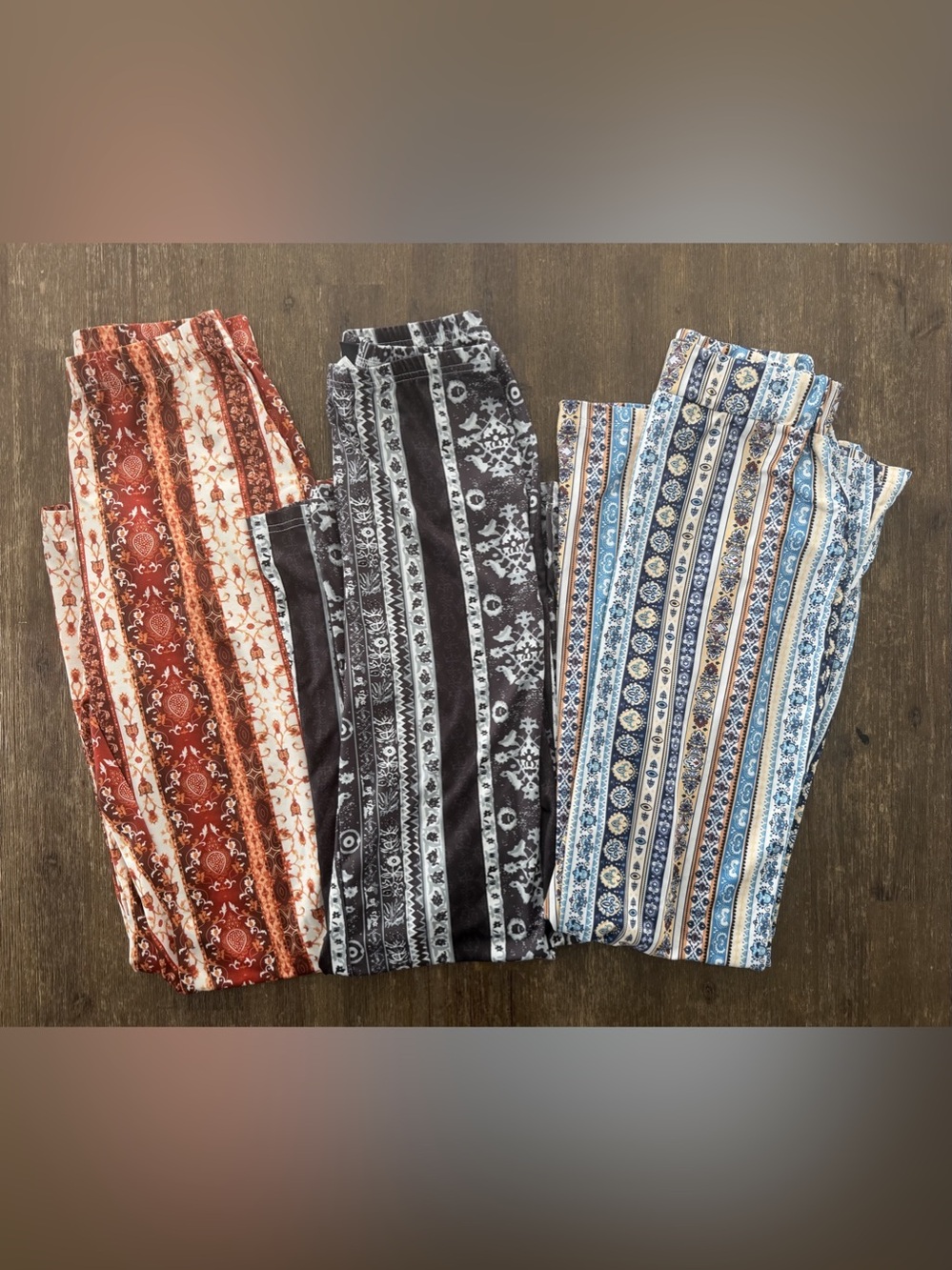 Bundle of 3 Women's Patterned Flare Pants